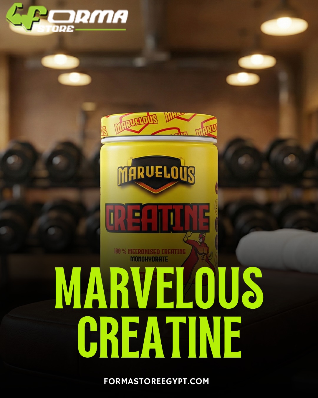MARVELOUS Creatine 300g (Micronized Creatine Monohydrate) | Unflavoured - Forma Store Egypt