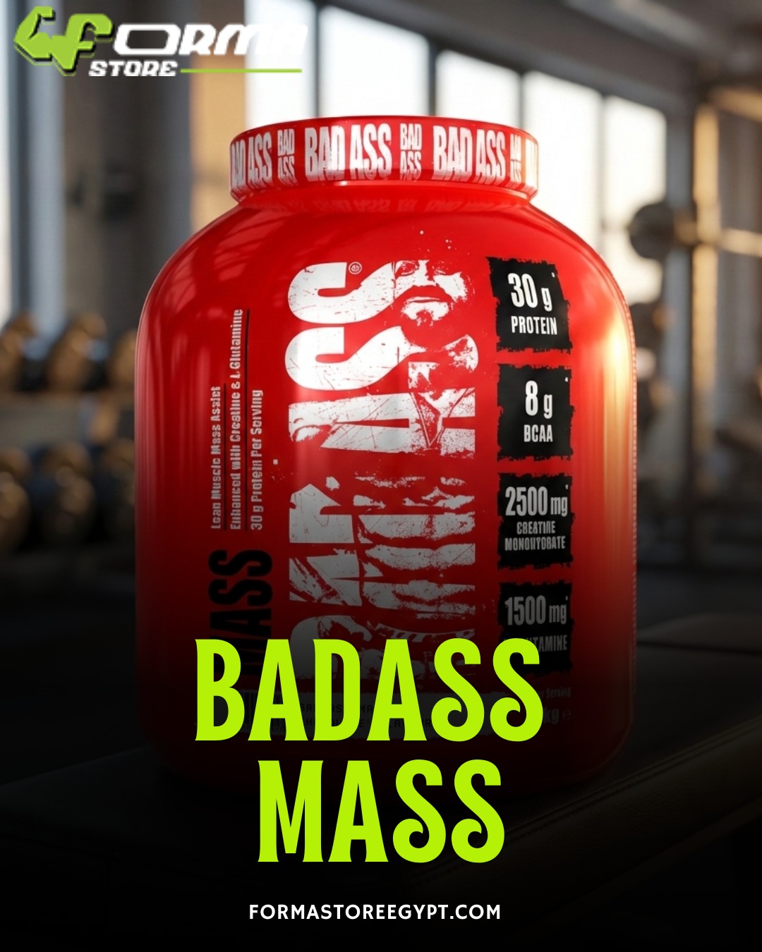 BAD ASS® MASS GAINER 3KG  - Forma Store Egypt