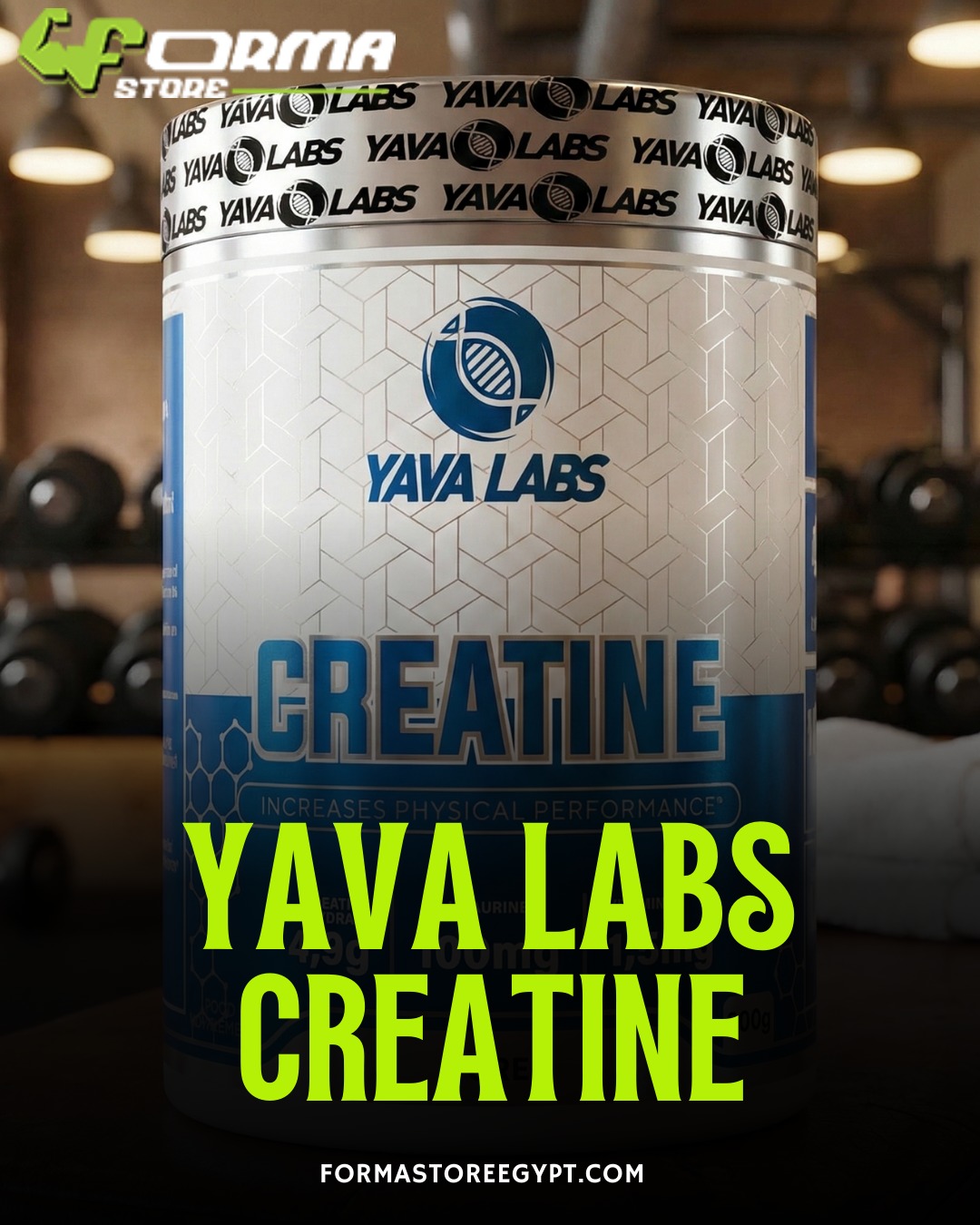 Yava Labs Pure Creatine 300 g (60 Servings) | Unflavored - Forma Store Egypt