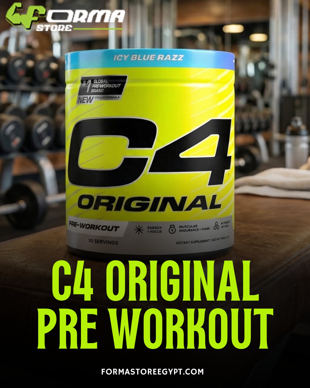 C4 Original Pre-Workout Powder (Icy Blue Raspberry) | 50 Servings - Forma Store Egypt