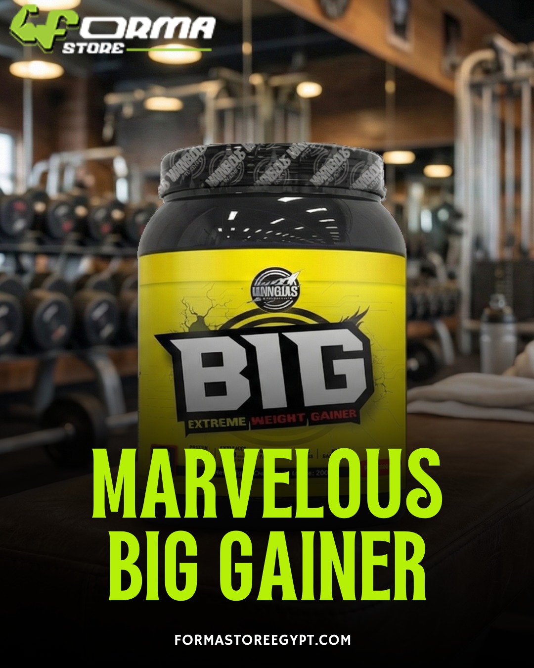 Marvelous BIG Extreme Weight Gainer 3kg (Vanilla) | 30 Servings - Forma Store Egypt