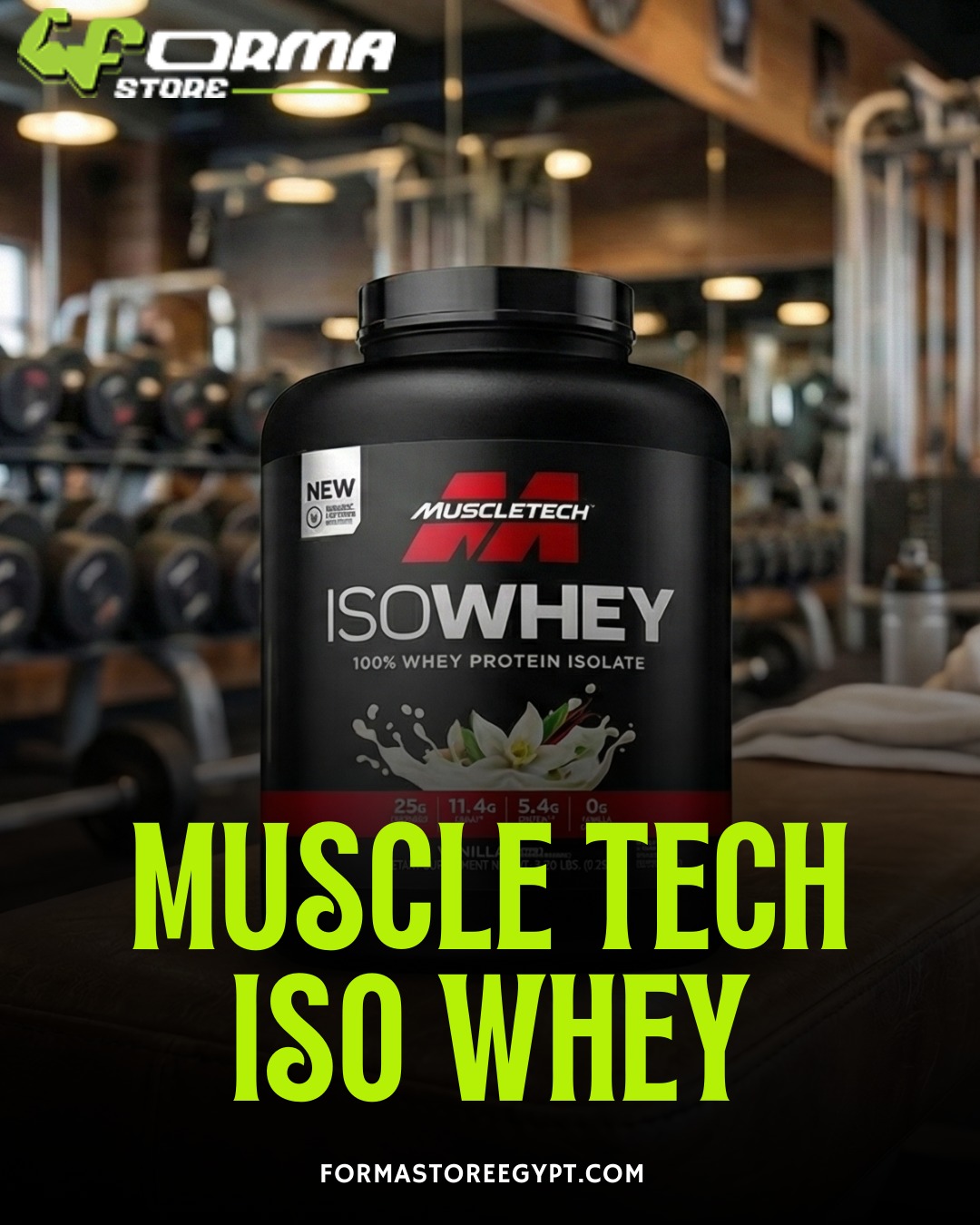 MuscleTech ISO Whey Isolate Protein Powder (Vanilla) 5 lb | ~75 Servings | 25g Protein | 0 Added Sugar - Forma Store Egypt