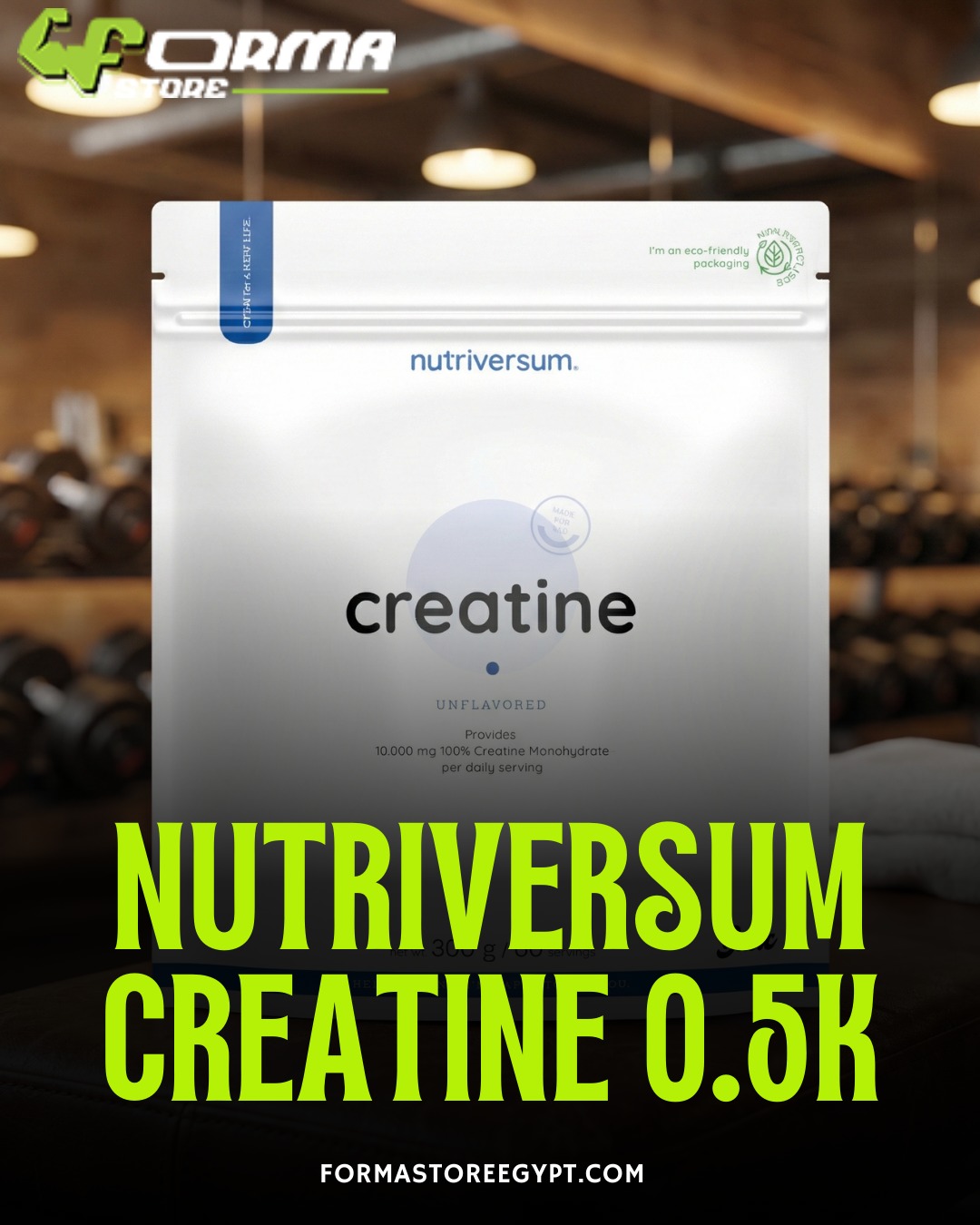 Nutriversum Basic Creatine (Unflavored) 500g | 60 Servings - Forma Store Egypt