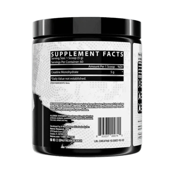 Nutrex Research Creatine Drive 300g | 60 Servings | Unflavored Creatine Monohydrate gallery image 1